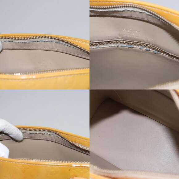 LOUIS VUITTON Monogram Vernis Houston Hand Bag Beige M91004 - Picture 12 of 13